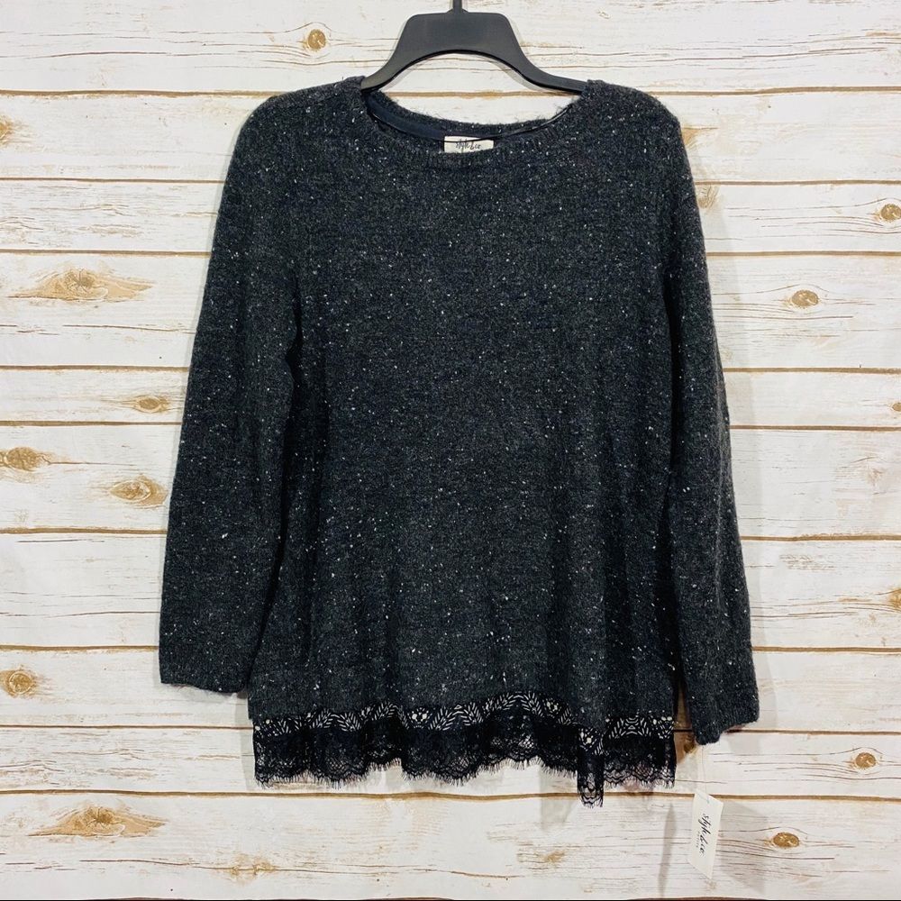 Style & Co woman’s petite medium gray long sleeve sweater top